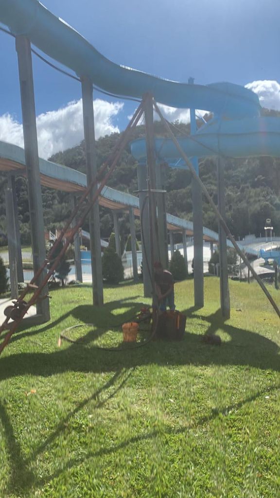 Sondagem SPT em parque aquático - NEV Geotecnia